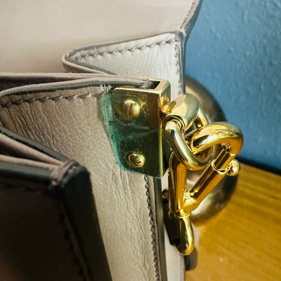 Dolce & Gabbana Clean Taupe Vitello Calf Leather Top Handle Crossbody BB5575 - Picture 8 of 17